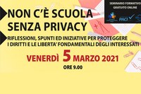 Non c'è scuola senza privacy: seminario formativo online